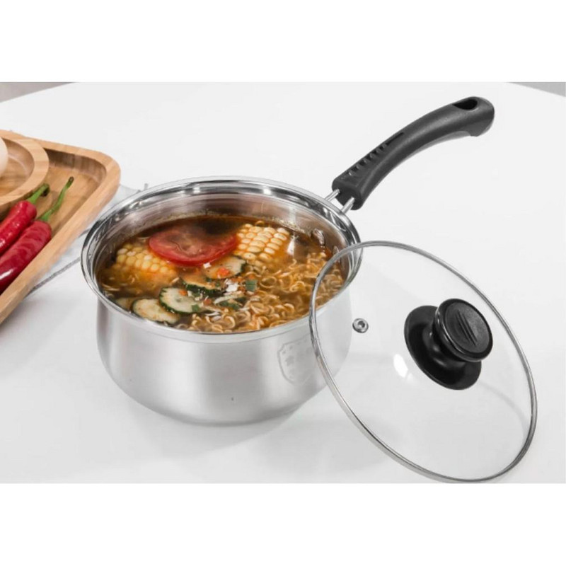 304 vastag rozsdamentes acél edény élelmiszer minőségű tejes fazék otthoni főzőleves főzés zabkása fazék gáztűzhely indukciós tűzhely univerzális