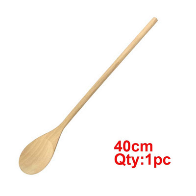 Koka bambusa īpaši garš rokturis lielas lielas karotes 50cm 40cm dabīgā koka trauki ēdiena gatavošanai, maisot maisīšanu