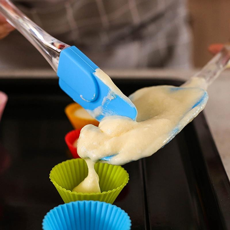 3gab Virtuve Cepšanas instrumenti silikona lāpstiņa cepšanas konditorejas izstrādājumi Noņemams skrāpis Lāpstiņa virtuves krējuma mikseris Saldējuma skrāpis