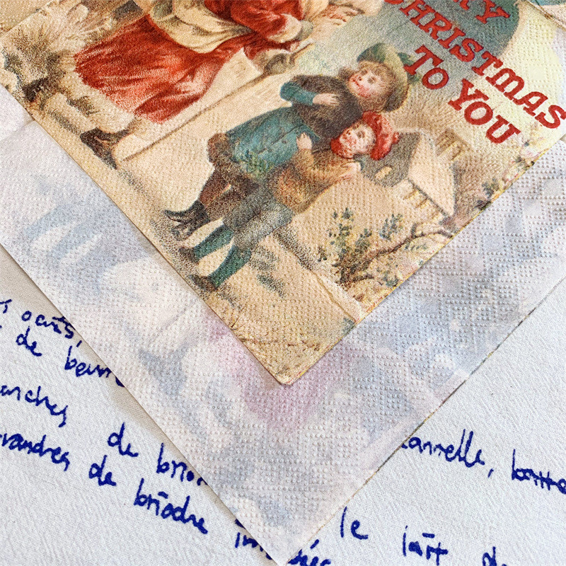2023 Νέα 20 τεμ/τσάντα Χριστουγεννιάτικες χαρτοπετσέτες Άγιου Βασίλη Χριστουγεννιάτικα χειμωνιάτικα ντεκουπάζ σερβιέτες για χριστουγεννιάτικο πάρτι σερβίτσιο 11