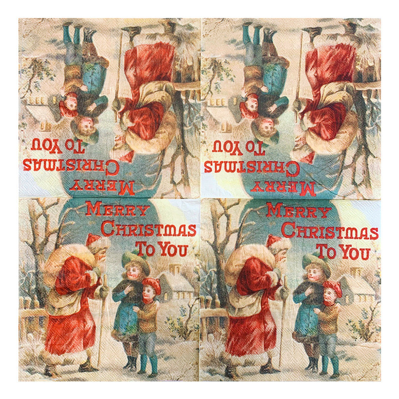 2023 Νέα 20 τεμ/τσάντα Χριστουγεννιάτικες χαρτοπετσέτες Άγιου Βασίλη Χριστουγεννιάτικα χειμωνιάτικα ντεκουπάζ σερβιέτες για χριστουγεννιάτικο πάρτι σερβίτσιο 11