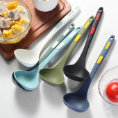 Élelmiszer-minőségű szilikon kanál hőálló, kényelmes fogantyú, kényelmes tárolási szilikon kanál forró edényhez