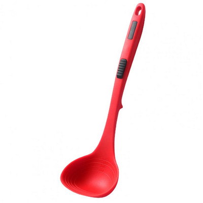 Élelmiszer-minőségű szilikon kanál hőálló, kényelmes fogantyú, kényelmes tárolási szilikon kanál forró edényhez