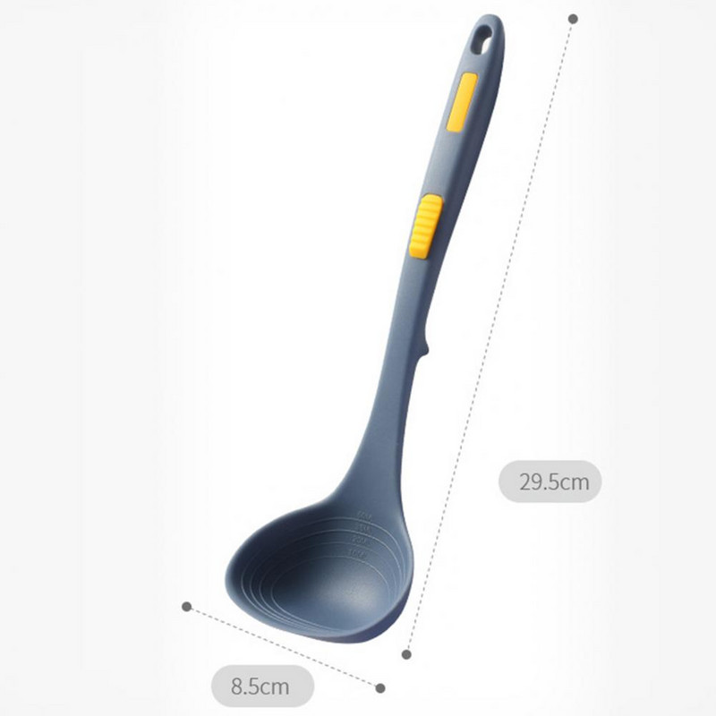 Élelmiszer-minőségű szilikon kanál hőálló, kényelmes fogantyú, kényelmes tárolási szilikon kanál forró edényhez