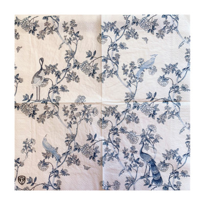 20gab./maisiņš Vintage putni ziedi dekupāžas papīra salvetes papīra salvetes ballīšu galda piederumiem kāzu festivālam Ziemassvētku piederumi 14