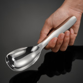 304 rozsdamentes acél nagy kapacitású leveskanalak Ezüst arany tükör polírozott mély étkészlet Otthoni konyha evőeszközök rizshez