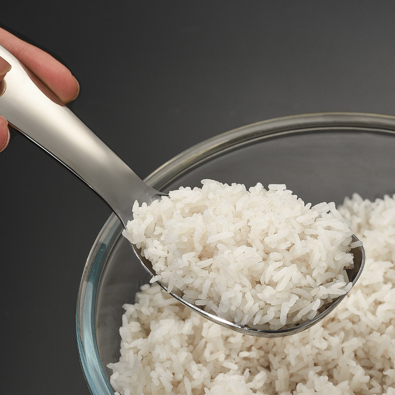 304 rozsdamentes acél nagy kapacitású leveskanalak Ezüst arany tükör polírozott mély étkészlet Otthoni konyha evőeszközök rizshez