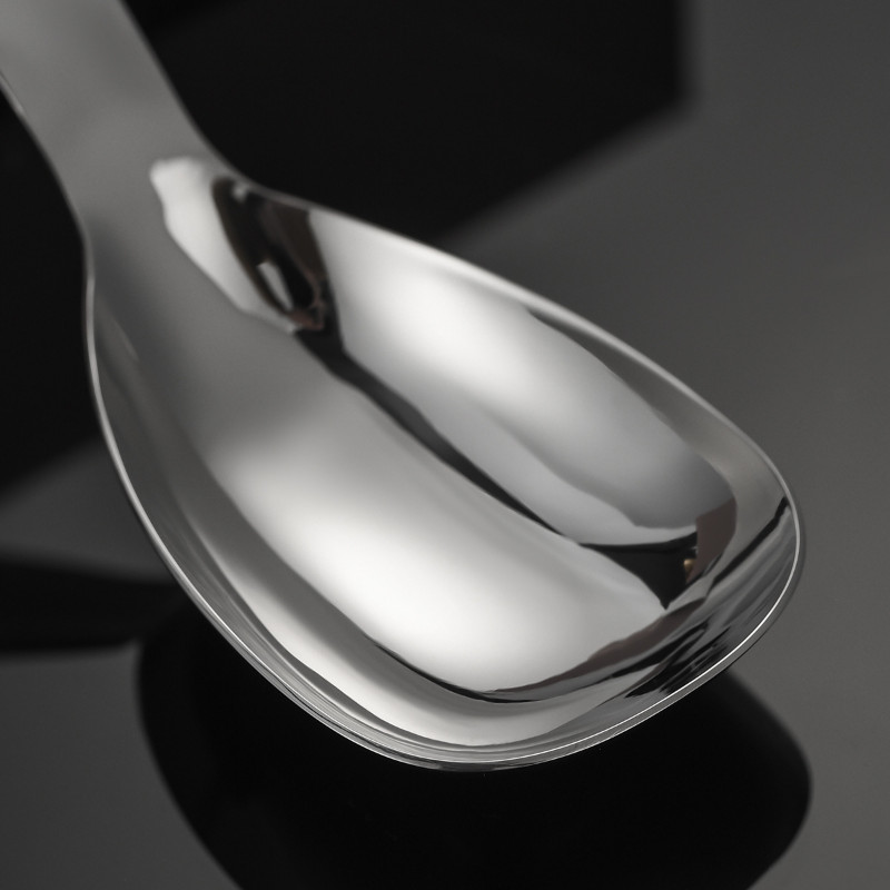 304 rozsdamentes acél nagy kapacitású leveskanalak Ezüst arany tükör polírozott mély étkészlet Otthoni konyha evőeszközök rizshez