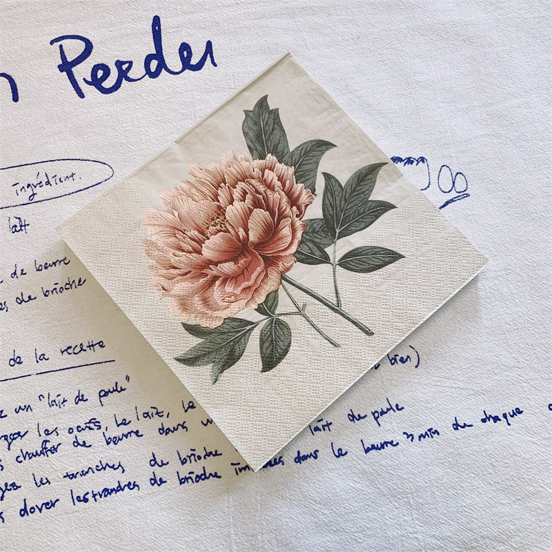 15Gb/Somiņa Eleganti Peonijas Ziedi Dekupāžas Papīra Salvetes Ziedu Papīra Salvetes viesību galda piederumiem Kāzu Ziemassvētku piederumi Jauns