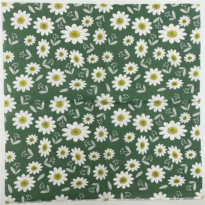 33cm 10/20db Százszorszép virágok Vintage Servilletas barkács kézműves Decoupage szalvéták Papír virágos törlőkendők gyomlálás születésnapi parti dekoráció