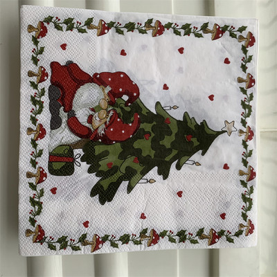 Božićne salvete papirnate elegantne maramice Božićni Djed Božićnjak dječje drvce snježni čovjek rupčić decoupage vjenčanje rođendan slatki dekor 20