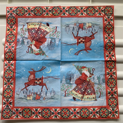 Božićne salvete papirnate elegantne maramice Božićni Djed Božićnjak dječje drvce snježni čovjek rupčić decoupage vjenčanje rođendan slatki dekor 20