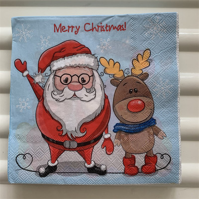 Božićne salvete papirnate elegantne maramice Božićni Djed Božićnjak dječje drvce snježni čovjek rupčić decoupage vjenčanje rođendan slatki dekor 20