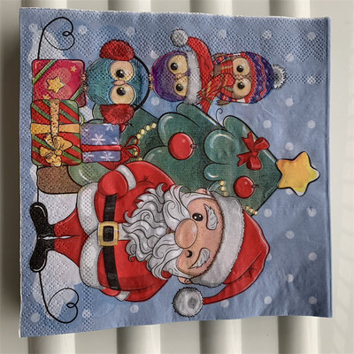 Božićne salvete papirnate elegantne maramice Božićni Djed Božićnjak dječje drvce snježni čovjek rupčić decoupage vjenčanje rođendan slatki dekor 20