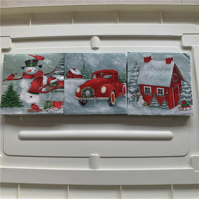 Božićne salvete papirnate elegantne maramice Božićni Djed Božićnjak dječje drvce snježni čovjek rupčić decoupage vjenčanje rođendan slatki dekor 20