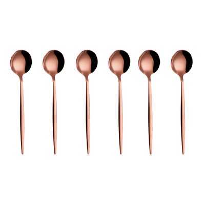 6 darab arany kávéskanál rozsdamentes acél keverő teáskanál fagylalt torta desszert kanál szett szelet étkészlet parti evőeszköz