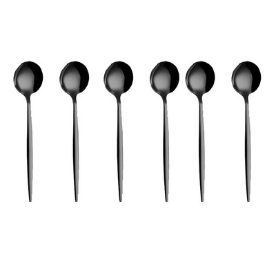 6 darab arany kávéskanál rozsdamentes acél keverő teáskanál fagylalt torta desszert kanál szett szelet étkészlet parti evőeszköz