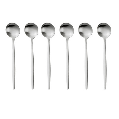 6 darab arany kávéskanál rozsdamentes acél keverő teáskanál fagylalt torta desszert kanál szett szelet étkészlet parti evőeszköz