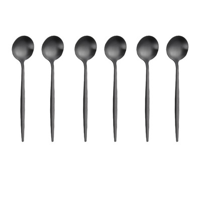 6 darab arany kávéskanál rozsdamentes acél keverő teáskanál fagylalt torta desszert kanál szett szelet étkészlet parti evőeszköz