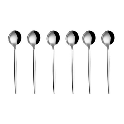 6 darab arany kávéskanál rozsdamentes acél keverő teáskanál fagylalt torta desszert kanál szett szelet étkészlet parti evőeszköz