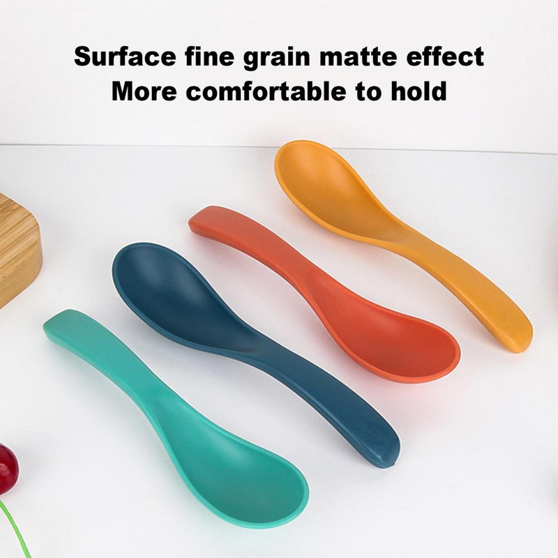10 τεμ. Μεζούρες σούπας Άνετη λαβή Φιλική προς το περιβάλλον Ενσωματωμένες μεζούρες μαθητών Πολύχρωμες κουτάλια φαγητού σκανδιναβικού στυλ Προμήθειες σπιτιού