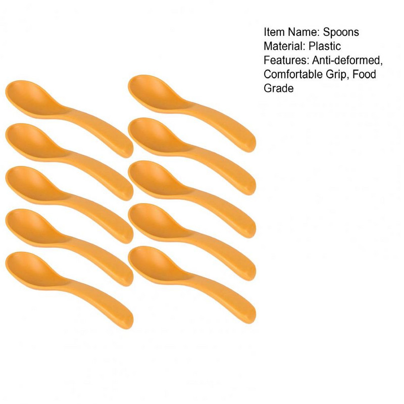 10 τεμ. Μεζούρες σούπας Άνετη λαβή Φιλική προς το περιβάλλον Ενσωματωμένες μεζούρες μαθητών Πολύχρωμες κουτάλια φαγητού σκανδιναβικού στυλ Προμήθειες σπιτιού