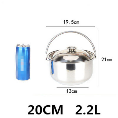 Tál fazék fém pörkölt edények edények edények edények leveskészlet acél és edény rozsdamentes serpenyő Főzőedények Handleramen Konyha