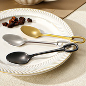 304 nerūsējošā tērauda karote ar iekarināmiem caurumiem Radoša kafijas karote garšvielu burciņa karote Daudzfunkcionālas mini maisīšanas karotes