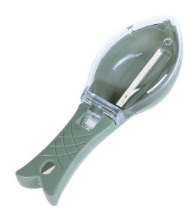 Könnyen tisztítható műanyag haltisztító eszköz Konyhai eszköz fedővel, főzőedényekkel, kézi kaparóval akasztható,