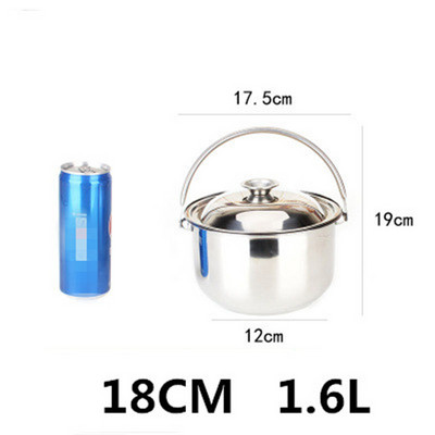 és tálak készlet Fazék edények Edények Serpenyő Levesfazekak Acél Konyhai Pörkölt serpenyők Tál rozsdamentes Handleramen Fazék Fém Főzés