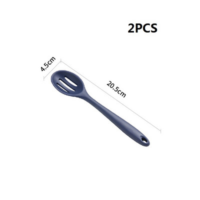 2 vnt Mini silikoniniai virtuvės reikmenys Nelipnus šaukštas kepimo reikmenys šaukštas mentele karščiui atsparus kiaušinių plakimo įrankis