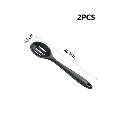 2 vnt Mini silikoniniai virtuvės reikmenys Nelipnus šaukštas kepimo reikmenys šaukštas mentele karščiui atsparus kiaušinių plakimo įrankis