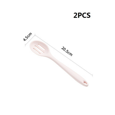 2 vnt Mini silikoniniai virtuvės reikmenys Nelipnus šaukštas kepimo reikmenys šaukštas mentele karščiui atsparus kiaušinių plakimo įrankis