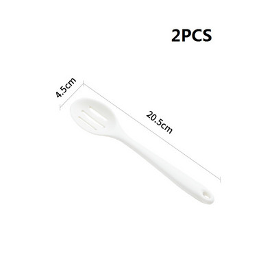 2 vnt Mini silikoniniai virtuvės reikmenys Nelipnus šaukštas kepimo reikmenys šaukštas mentele karščiui atsparus kiaušinių plakimo įrankis