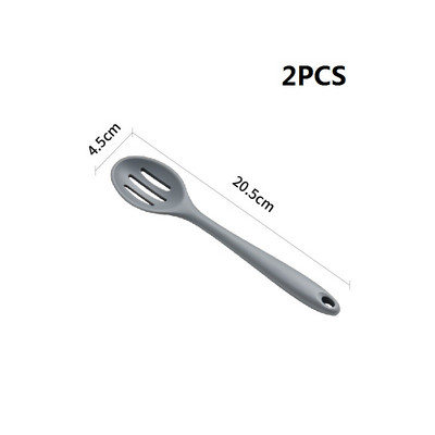 2 vnt Mini silikoniniai virtuvės reikmenys Nelipnus šaukštas kepimo reikmenys šaukštas mentele karščiui atsparus kiaušinių plakimo įrankis