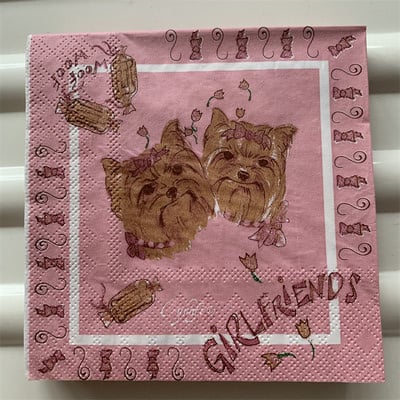 25cm mazāka vintage papīra salvete salvete jauks dzīvnieks suns kaķis zivs gaiļa eļļa amatniecības dekupāža kāzu bērnu dzimšanas dienas svinības salvetes