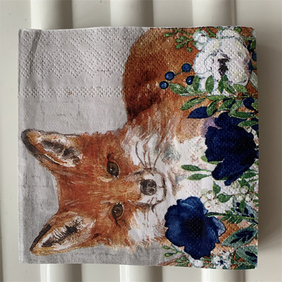 25cm mazāka vintage papīra salvete salvete jauks dzīvnieks suns kaķis zivs gaiļa eļļa amatniecības dekupāža kāzu bērnu dzimšanas dienas svinības salvetes