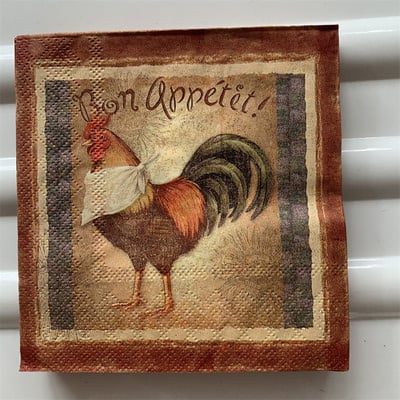 25cm mazāka vintage papīra salvete salvete jauks dzīvnieks suns kaķis zivs gaiļa eļļa amatniecības dekupāža kāzu bērnu dzimšanas dienas svinības salvetes