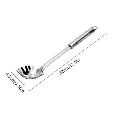 Spatula konyhai edények és szűrőszűrő acél kanállal, robusztus főzőlappal, forrázásgátló, tartós üreges fogantyúval és rozsdamentes acélból