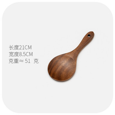 Akācijas koka virtuves trauki Ziemeļvalstu stila koka karotes lāpstiņas virtuves piederumu komplekts mājsaimniecības nelīpošas pannas lāpsta tīkkoka galda piederumi