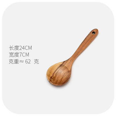 Akācijas koka virtuves trauki Ziemeļvalstu stila koka karotes lāpstiņas virtuves piederumu komplekts mājsaimniecības nelīpošas pannas lāpsta tīkkoka galda piederumi