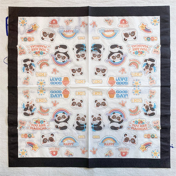 20 τεμ/τσάντα Χαριτωμένες χαρτοπετσέτες για ντεκουπάζ Panda Διακόσμηση για πάρτι γενεθλίων Υπέροχο καρτούν με θέμα ζωάκι Προμήθειες για ντους μωρών