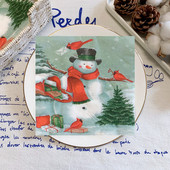 2023 Nou 20 buc/pungă Servetele de hârtie cu tema Om de zăpadă de Crăciun Servetele de decoupage de iarnă de Crăciun pentru vesela de petrecere de Crăciun Decor G