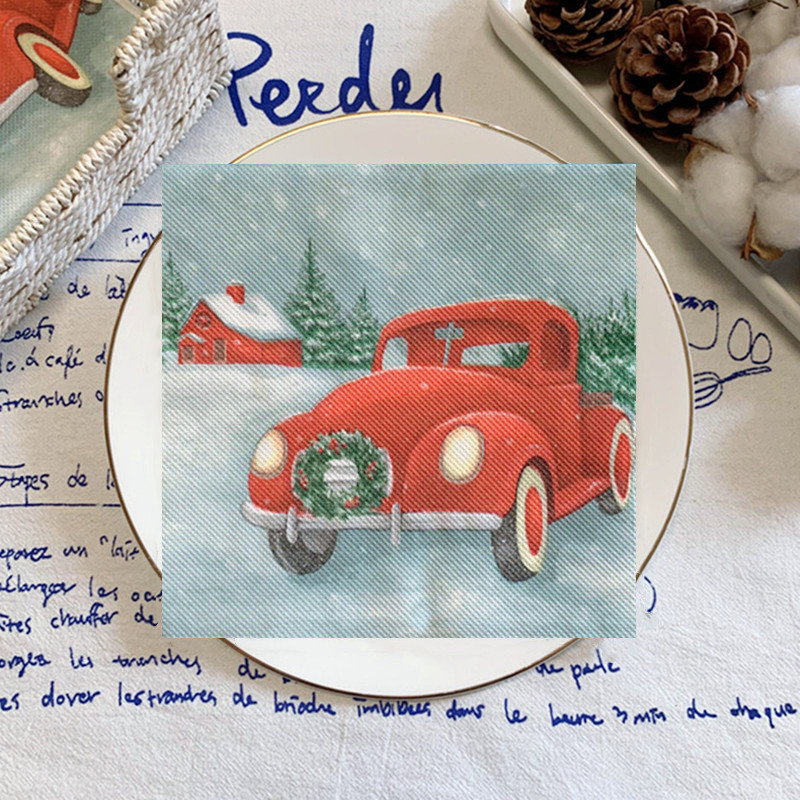 2023 Nou 20 buc/pungă Servetele de hârtie cu tema Om de zăpadă de Crăciun Servetele de decoupage de iarnă de Crăciun pentru vesela de petrecere de Crăciun Decor G