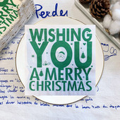 20Gb/Somiņa Priecīgus Ziemassvētkus Papīra Salvetes Dekupāža Ziemassvētki Zaļi Burti Papīra Salvetes Ziemassvētku ballītes galda piederumu dekorēšanai