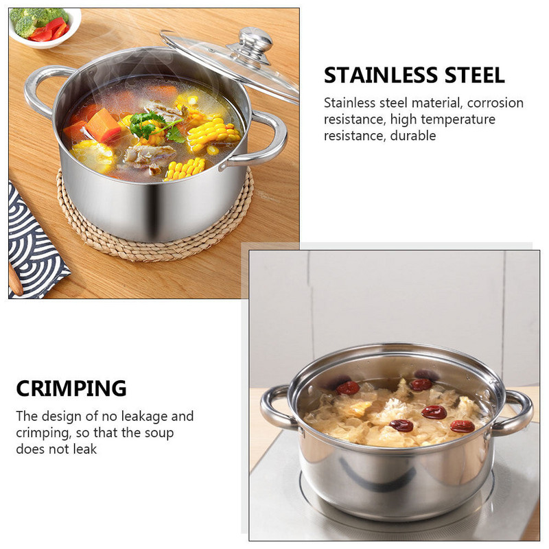 Kis serpenyős konyhai gőz edény Többfunkciós indukciós serpenyők Spagetti forrásüveg tapadásmentes serpenyők fedelek