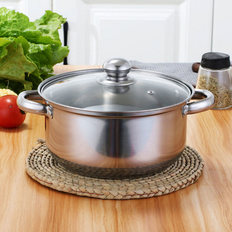 Kis serpenyős konyhai gőz edény Többfunkciós indukciós serpenyők Spagetti forrásüveg tapadásmentes serpenyők fedelek