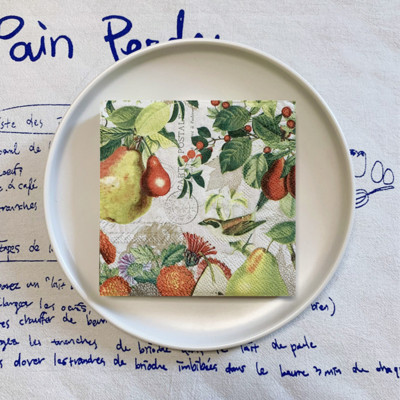 20 buc/sac de par vintage păsări flori șervețele de hârtie pentru decoupage fructe șervețele de hârtie pentru petrecere veselă Rechizite de Crăciun 25x25cm