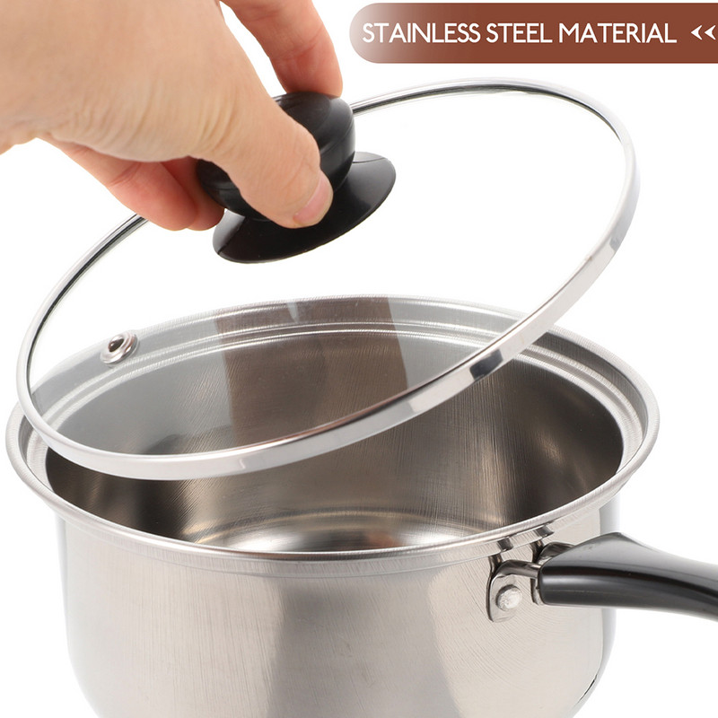 Indukcinės viryklės padažas, kepimas lėtu dangčiu pieno keptuvės plieninis nerūdijantis nepridegantis puodo dangtis puodo plieninis puodas, nerūdijantis karštas