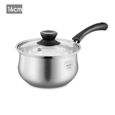 Nerūsējošā tērauda kastrolis Nepiedegoša panna ar stikla vāku Virtuves trauki virtuves gatavošanas katliem Virtuves piederumi Indukcijas plīts